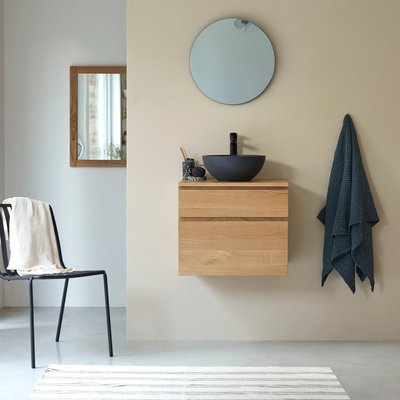 Meuble de salle de bain en chêne massif 60 cm JACOB TIKAMOON