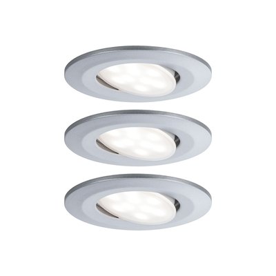 Kit De 3 Spots Encastrables Calla Orientables Chrome Ip65 PAULMANN