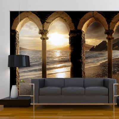 Papier peint intissé panoramique Paysage Castle on the beach EDEN