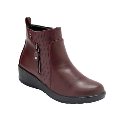 Boots compensées fourrées 2 zips PEDICONFORT