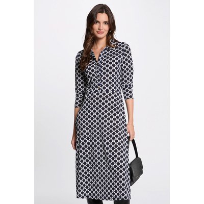 Robe midi droite imprimée MORGAN