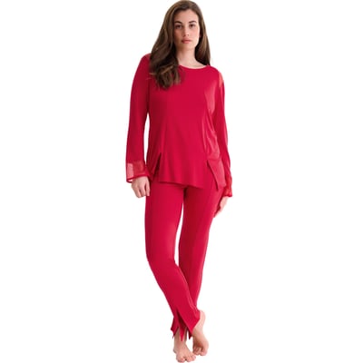 Pyjama pantalon évasé tunique manches longues ROXANNE LISCA