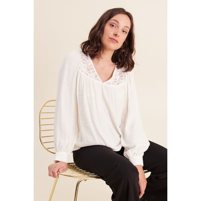 Chemise ample col v manches longues BREAL