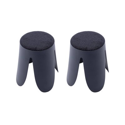 Tabouret empilable bouclette texturée (lot de 2) NIKI SWEEEK