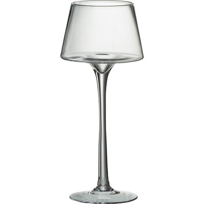 Bougeoir sur pied conique en verre transparent élégant RECOLLECTION