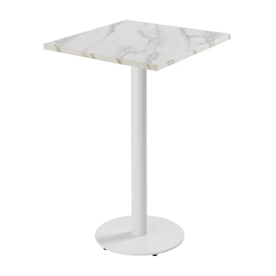 Table haute en aggloméré avec revêtement mélaminé RIVOLI OVIALA