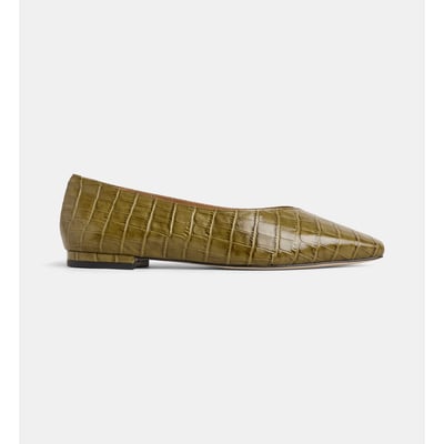 Ballerines chantal cuir façon croco GALERIES LAFAYETTE