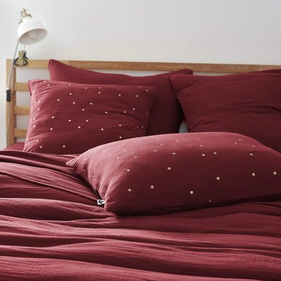 Taie d'oreiller gaze de coton Gaïa Chic TERRE DE NUIT