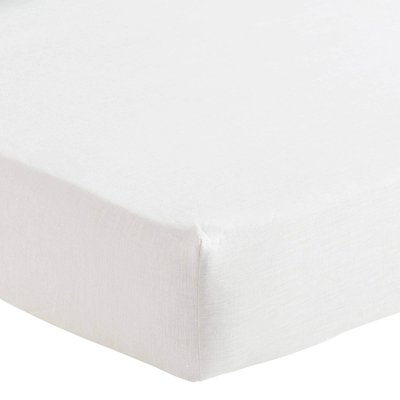 Drap housse uni en pur lin, Made in France, MAINE ALEXANDRE TURPAULT