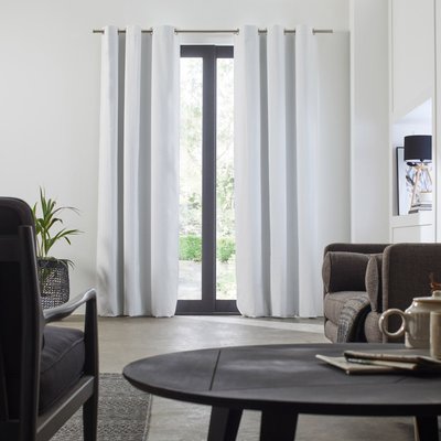 Rideau Occultant Occultant en Tissu à enduction PVC, occultant à 100% Gris 350x270 cm MADURA