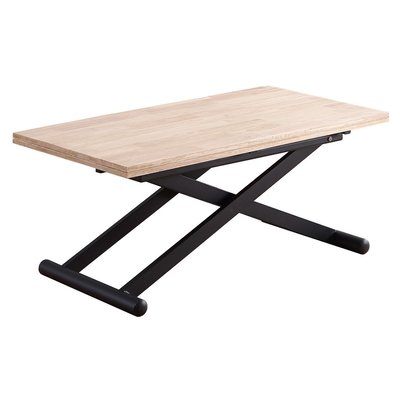 Table basse convertible en bois et acier - PRATIK MATHI DESIGN