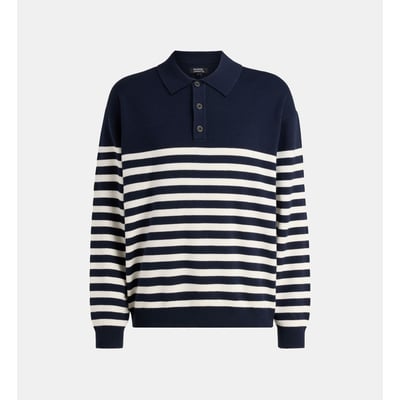 Pull polo tolarin marinière coton mélangé GALERIES LAFAYETTE