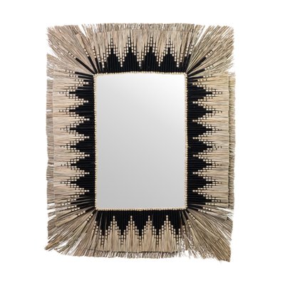 Miroir rectangle en jonc tressé TALIA HYDILE
