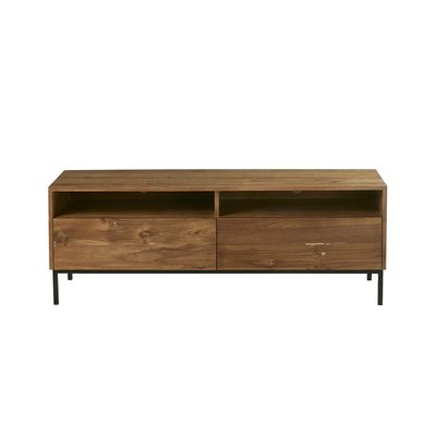 Meuble TV en bois de teck 140 cm 2 tiroirs  LINA BERAH GETAH