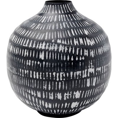 Vase Madalin noir et blanc 24cm KARE DESIGN