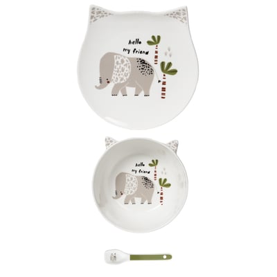 Service enfant 3 pièces Éléphant TABLE PASSION