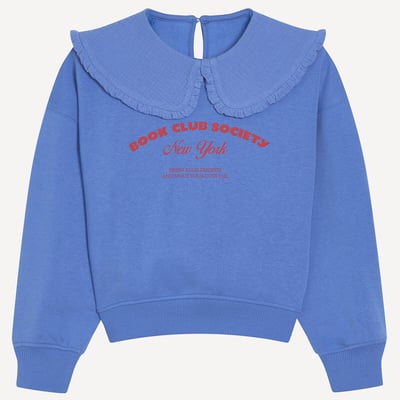 Sweat col claudine avec message, en molleton LA REDOUTE COLLECTIONS