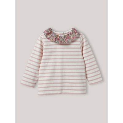 T-shirt col en tissu Liberty en coton biologique CYRILLUS