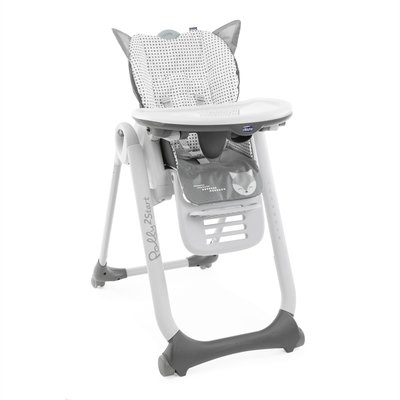 Chaise haute Polly 2 Start 4 roues CHICCO