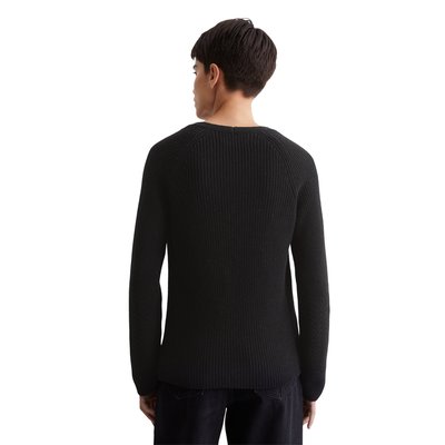 Pull-over en tricot col V relaxed en fil de coton doux MARC O'POLO