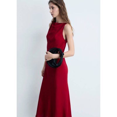 Robe midi satinée MANGO