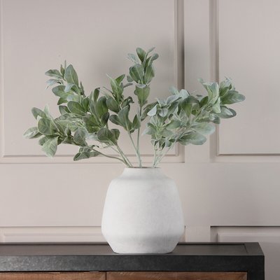 Pack of 5 Artificial Frosted Lambs Ear Stems SO'HOME