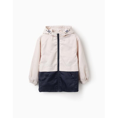 Veste Coupe-vent Bicolore avec Capuche ZIPPY