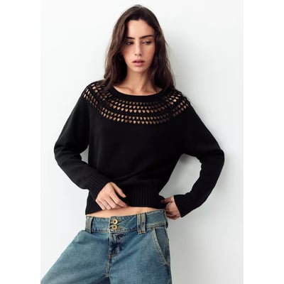 Pull en maille ajourée MANGO TEEN