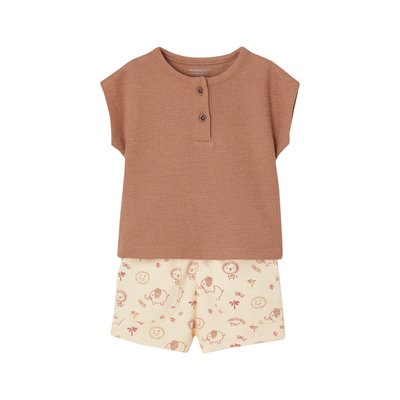 Ensemble naissance : T-shirt tunisien + short VERTBAUDET