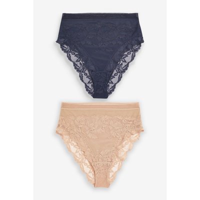 Culottes taille haute en dentelle, lot de 2 NEXT