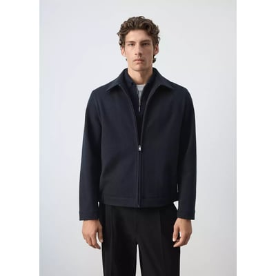Veste en drap à fermeture éclair MANGO MAN