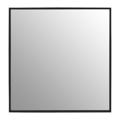 52cm Square Wall Mirror in Matte Black SO'HOME