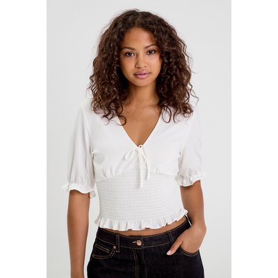 Blouse manches courtes smockée CACHE CACHE