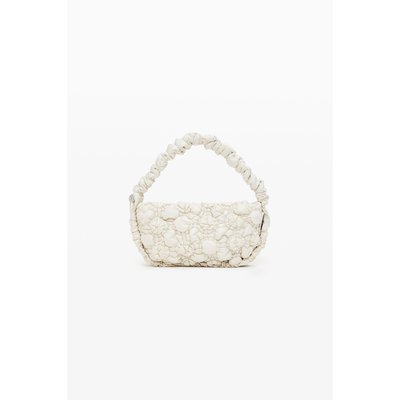 Sac à main à fermeture éclair en tissu flossy. DESIGUAL
