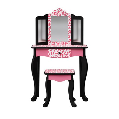 Coiffeuse Tabouret Enfant Bois FASHION PRINTS TEAMSON KIDS