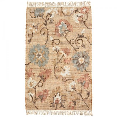 Tapis à fleur en jute MADAM STOLTZ