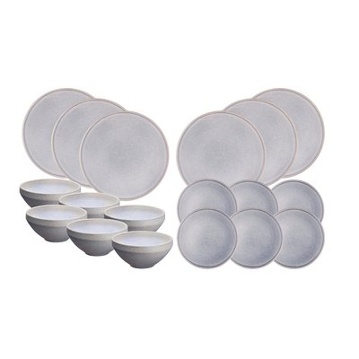 Lot de 18 set les essentiels en grès, STONE BJORN
