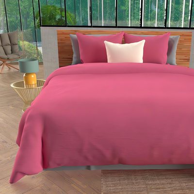 Parure Housse de couette microfibre lavee intemporel EDEN