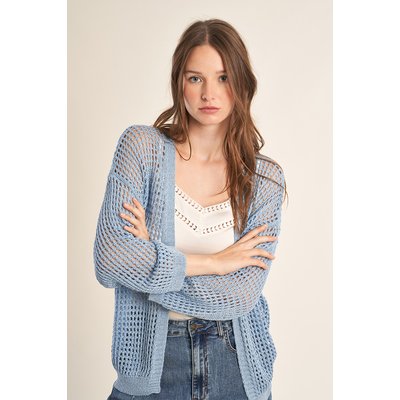 Gilet en maille irisé et semi-transparence MOLLY BRACKEN