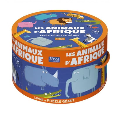 puzzle et livre animaux d'afrique SASSI