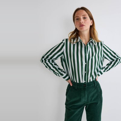 Chemise imprimée manches longues en coton BIO MONOPRIX
