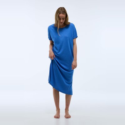 Chemise de nuit longue en jersey de coton et lin MONOPRIX