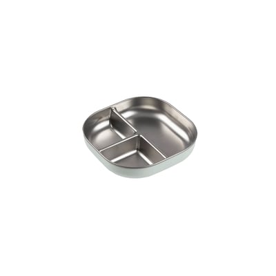 Assiette compartimentée bébé en inox micro-ondable BEABA