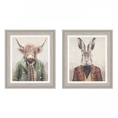 Set of 2 30x35cm Harry and Austin Framed Print SO'HOME
