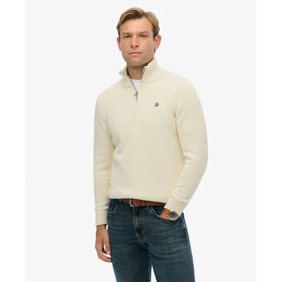 Pull en maille à demi-zip en coton SUPERDRY
