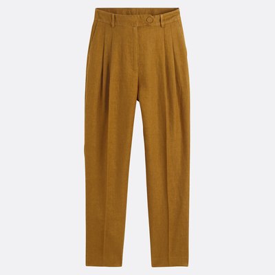 Pantalon cigarette en lin taille haute LA REDOUTE COLLECTIONS