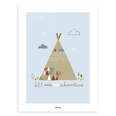 Affiche enfant tipi LITTLE INDIANS LILIPINSO