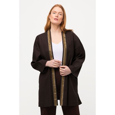Veste kimono. Col châle. Lin mélangé. Galon ULLA POPKEN