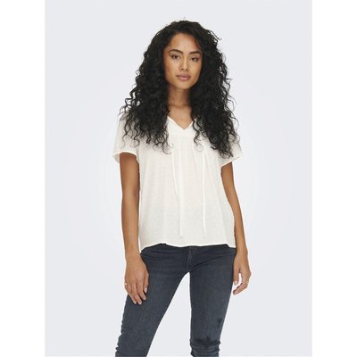 Blouse fluide, col volanté à nouer JDY