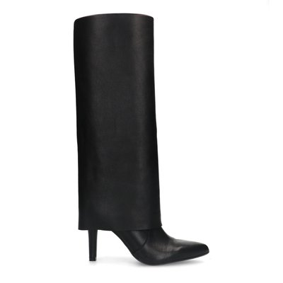 Bottes hautes en cuir avec rabat SACHA